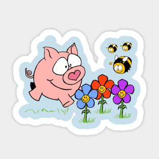 Happy Piggy Sticker